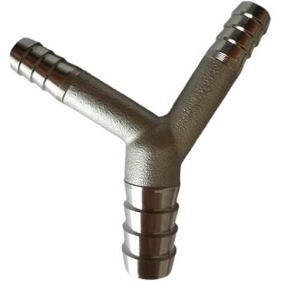 Phụ kiện nối Y bằng thép không gỉ 304 có đầu nối dạng râu và kích thước tùy chỉnh, đúc đầu tư cho đầu nối ống ba chiều