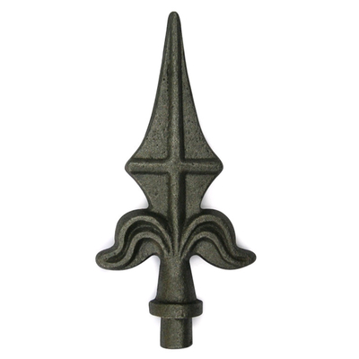 Đầu đường ray Cast Iron hàng rào Spears đúc sắt Spear Point Blast bề mặt
